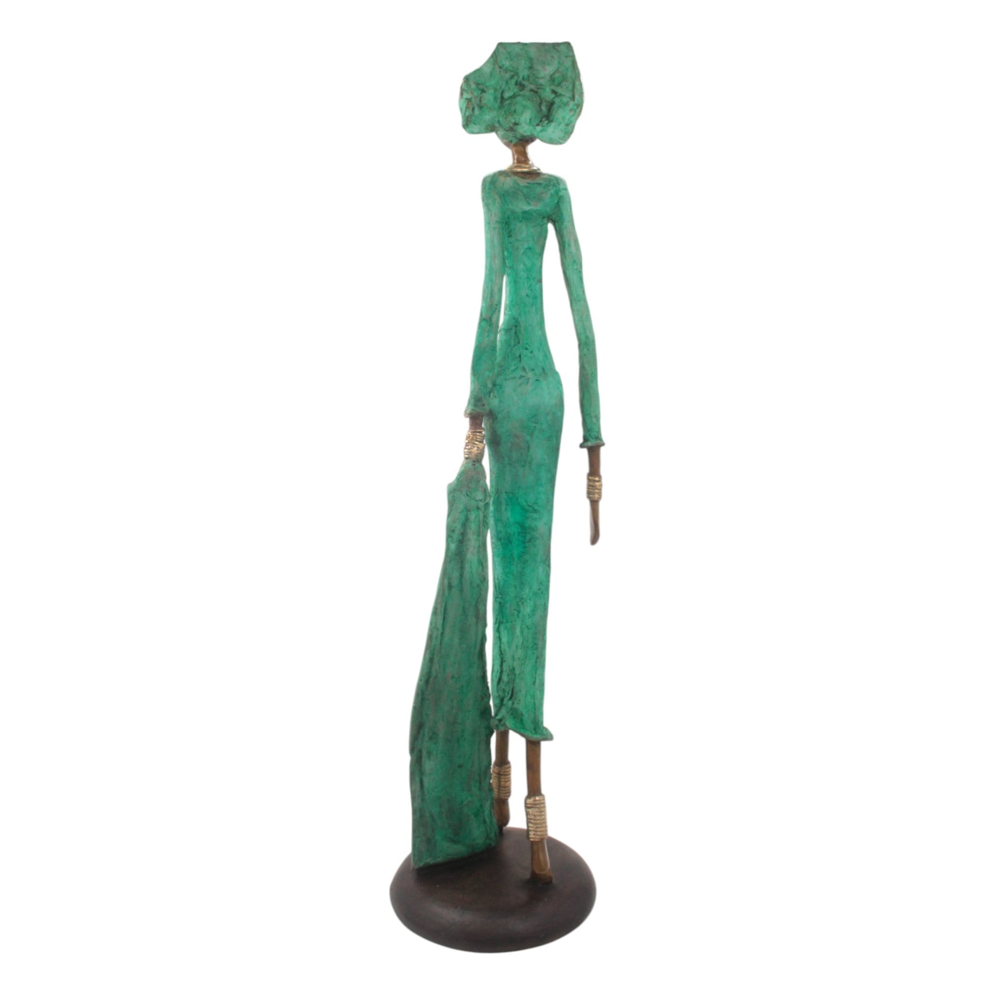 Bronze Issouf 80 cm vert n°2 Bronzes d'Afrique