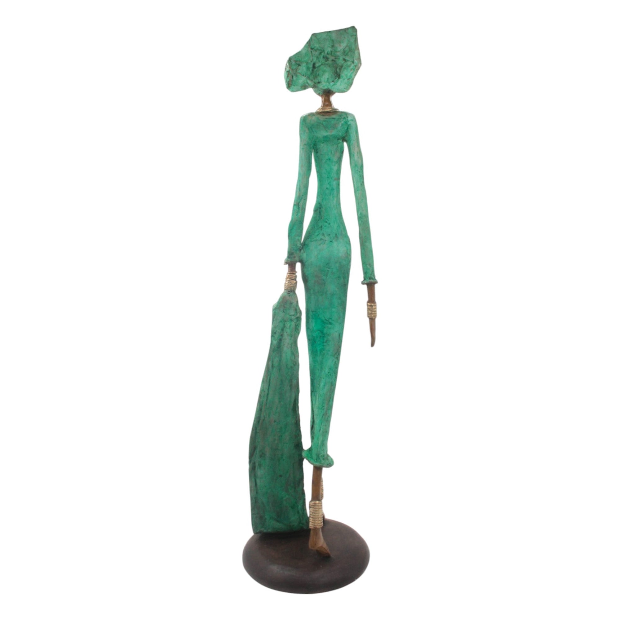 Bronze Issouf 80 cm vert n°2 Bronzes d'Afrique