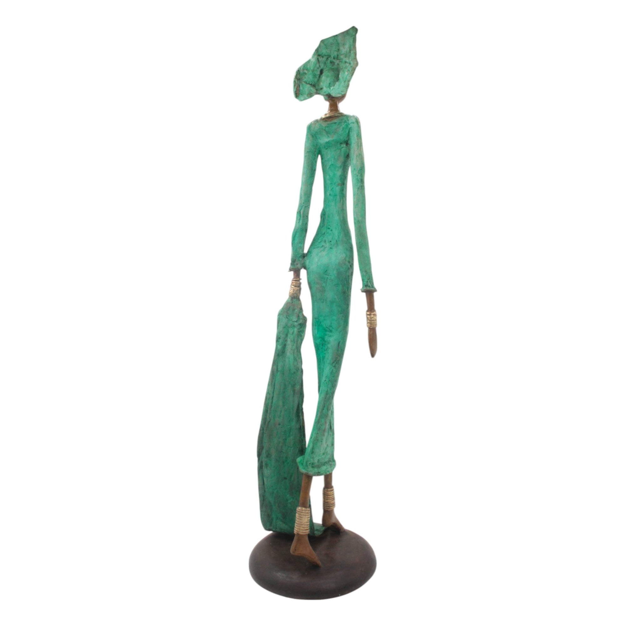 Bronze Issouf 80 cm vert n°2 Bronzes d'Afrique