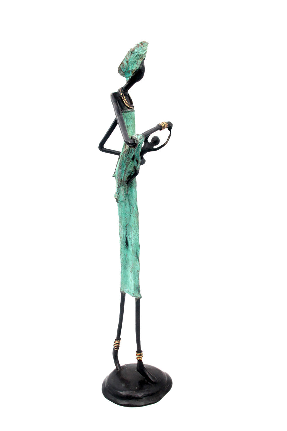 Bronze 55 cm turquoise n°2 Bronzes d'Afrique