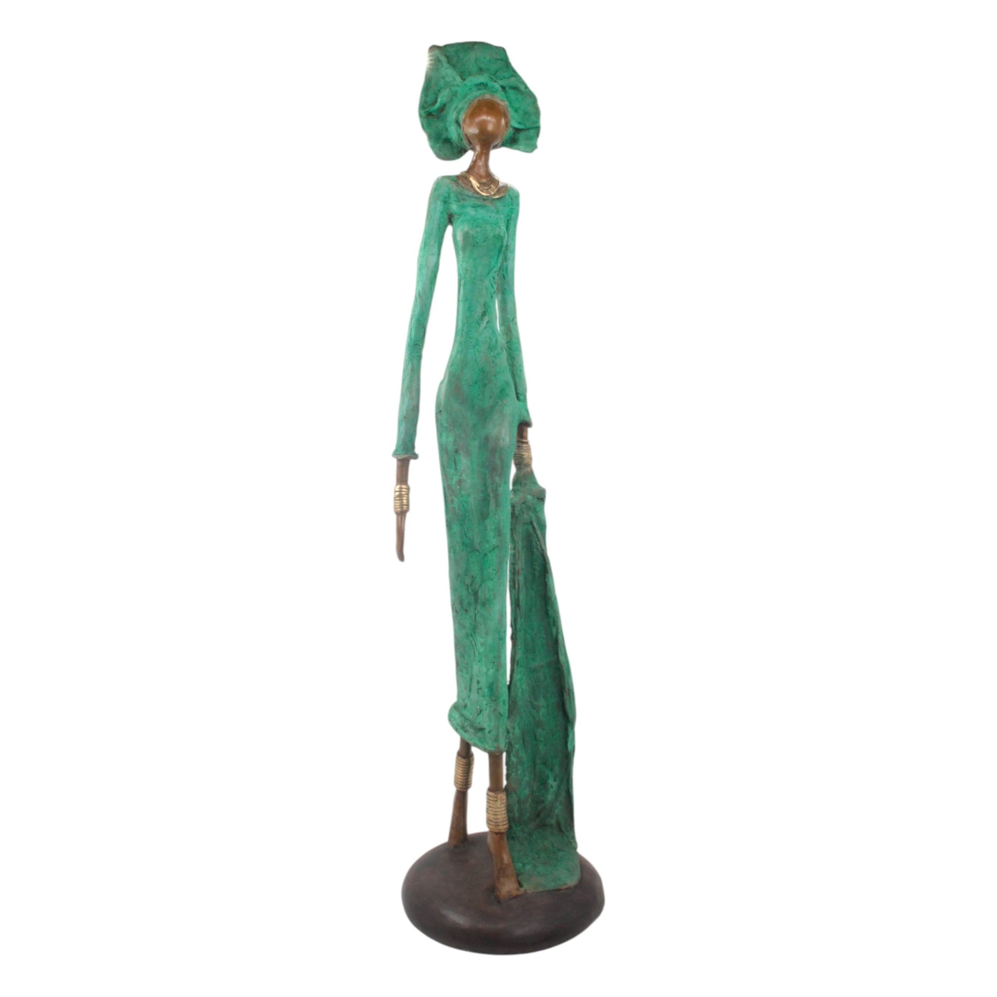 Bronze Issouf 80 cm vert n°2 Bronzes d'Afrique
