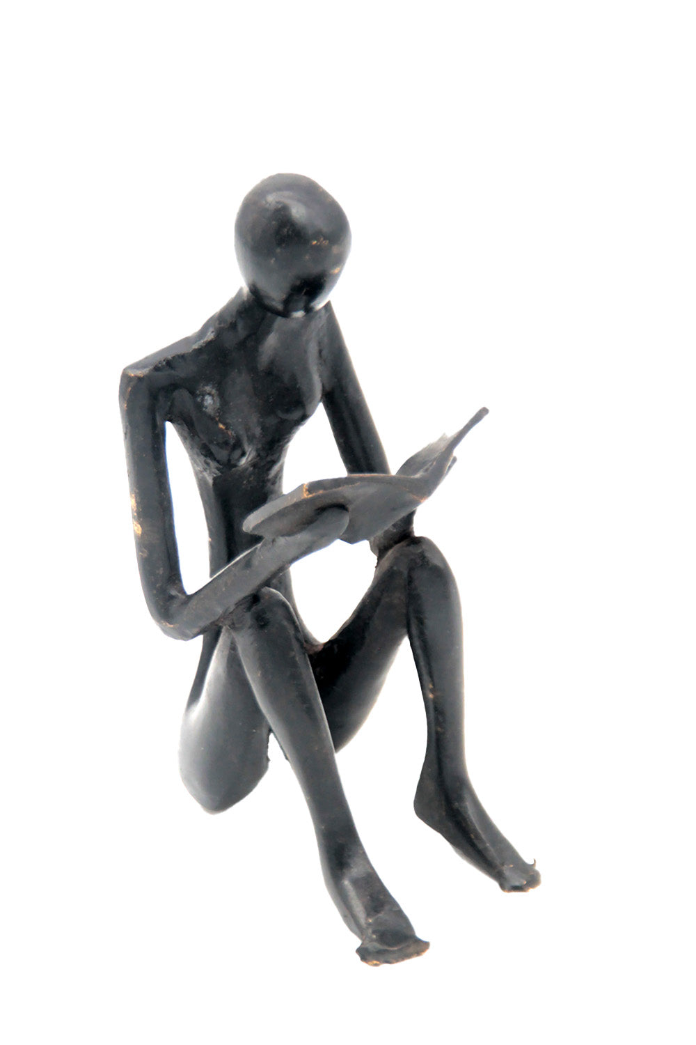 Bronze assis à poser 25 cm noir n°11 Bronzes d'Afrique