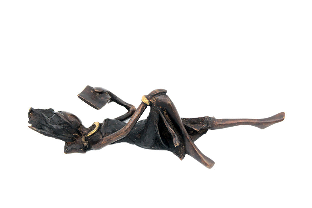 Bronze allongé 20 cm noir n°7 Bronzes d'Afrique