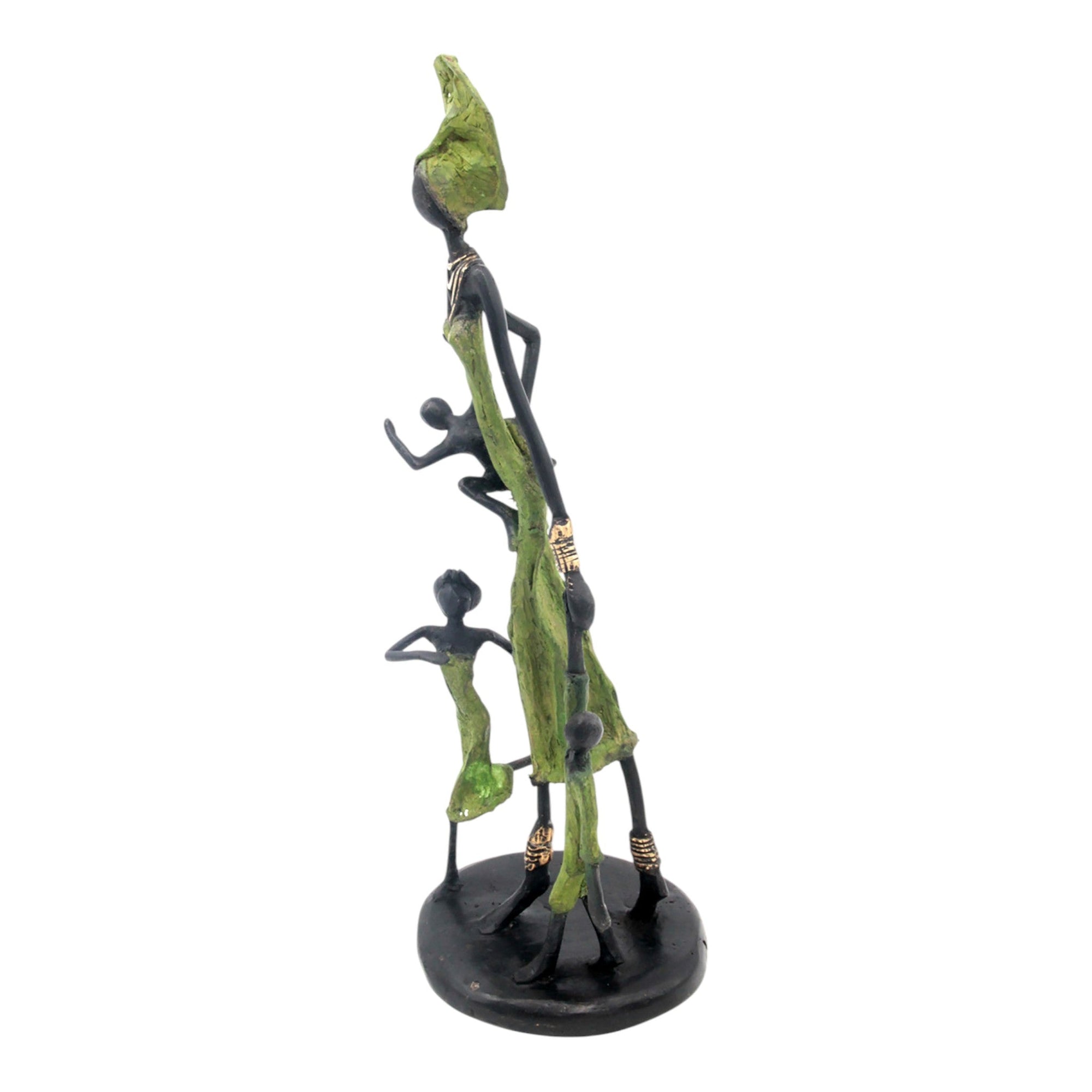 Bronze 3 enfants 35 cm vert Bronzes d'Afrique