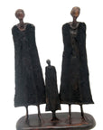 Famille 35 cm noire n°1 Bronzes d'Afrique