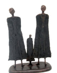 Famille 35 cm noire n°1 Bronzes d'Afrique