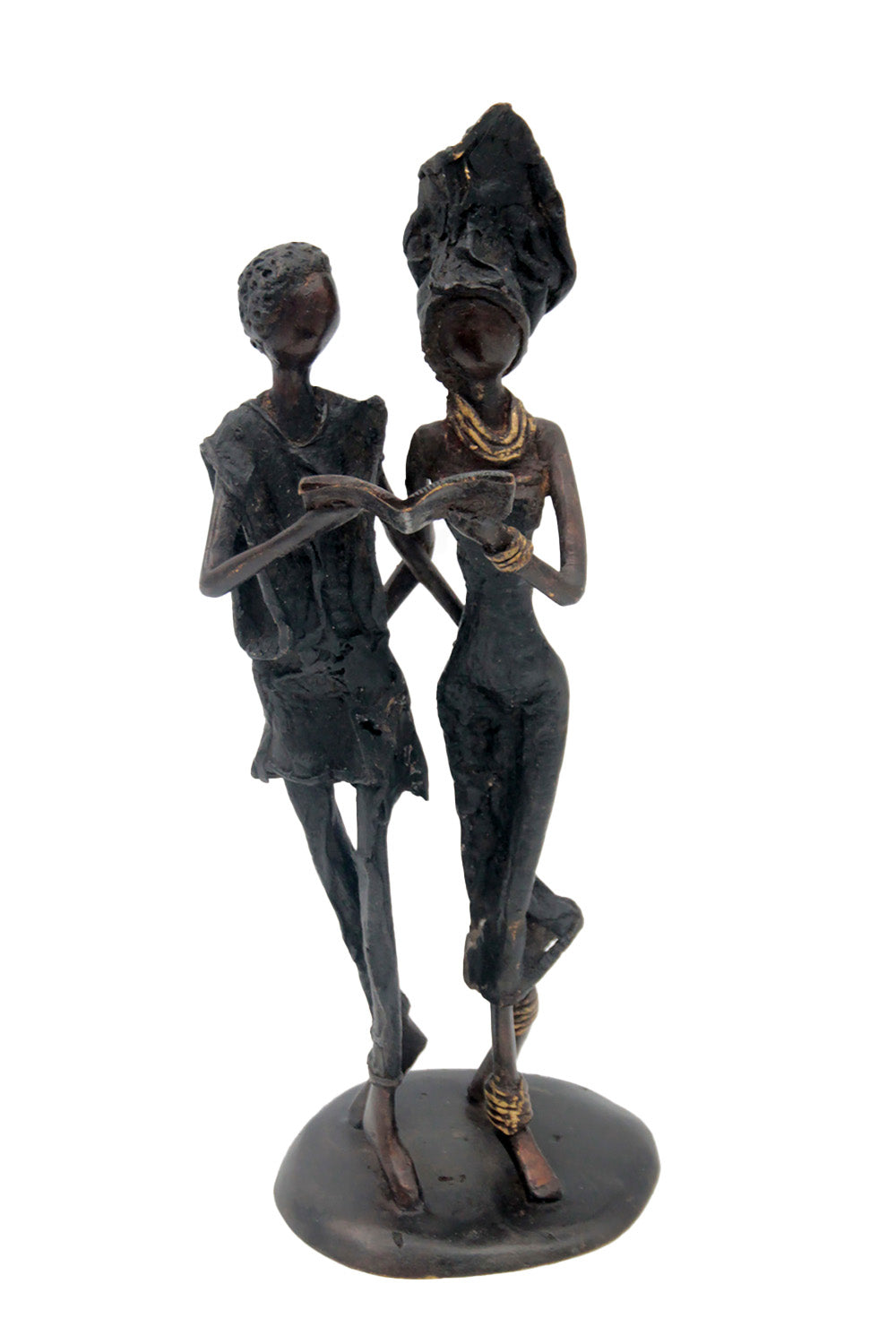 Bronze couple 25 cm noir n°4 Bronzes d'Afrique