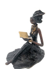 Bronze assis au sol 55 cm noir n°1 Bronzes d'Afrique
