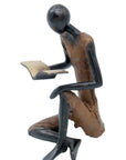 Bronze assis à poser 55 cm marron n°3 Bronzes d'Afrique