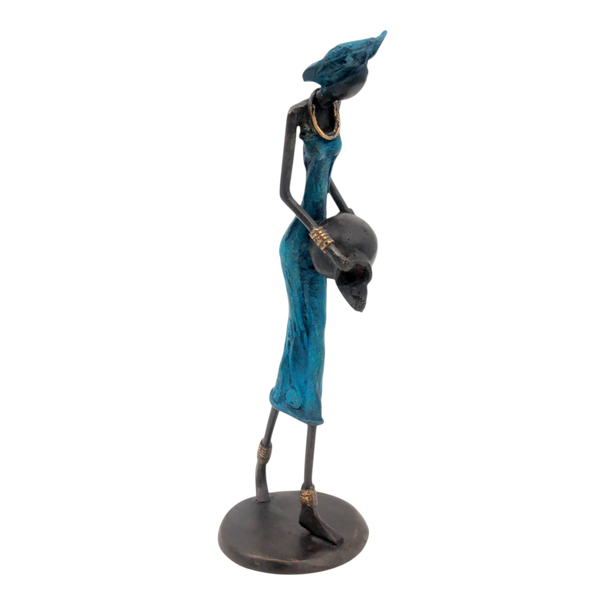 Bronze 35 cm bleu n°1 
