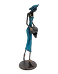 Bronze 35 cm bleu n°1 