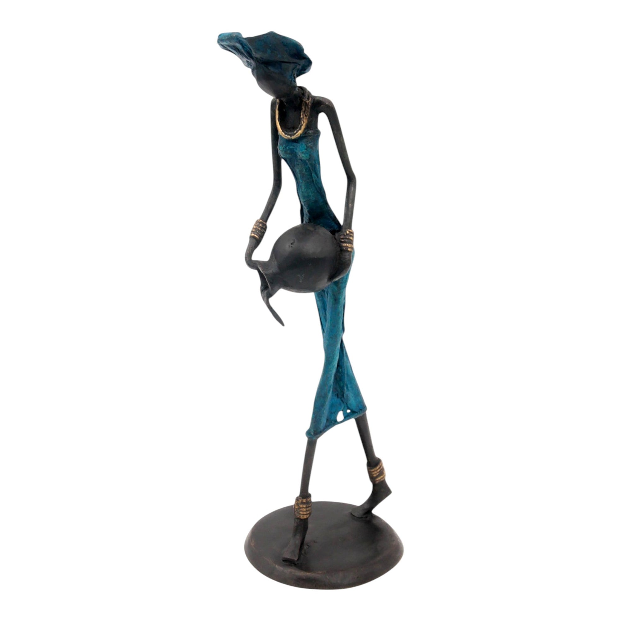 Bronze 35 cm bleu n°1 