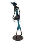Bronze 35 cm bleu n°1 