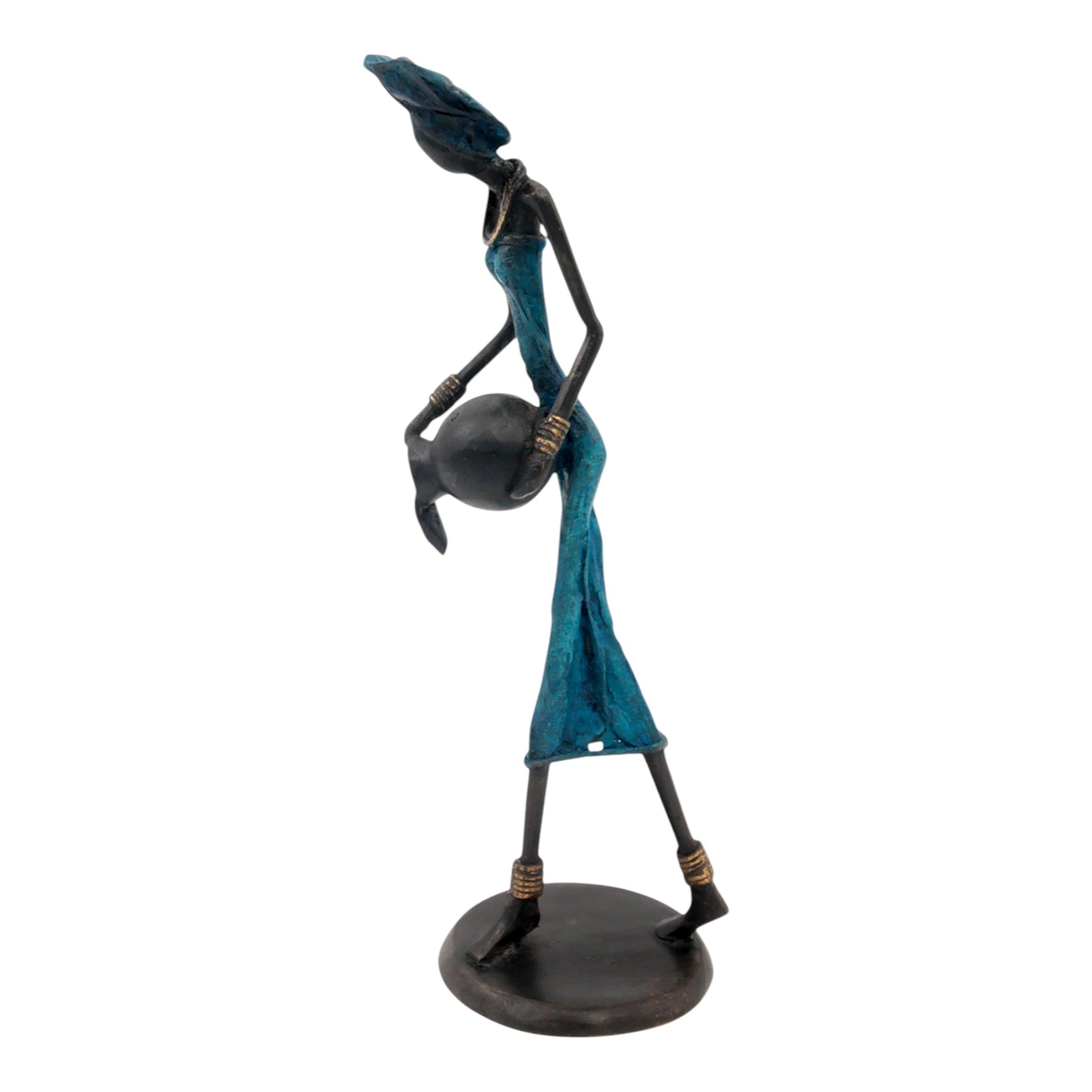 Bronze 35 cm bleu n°1 