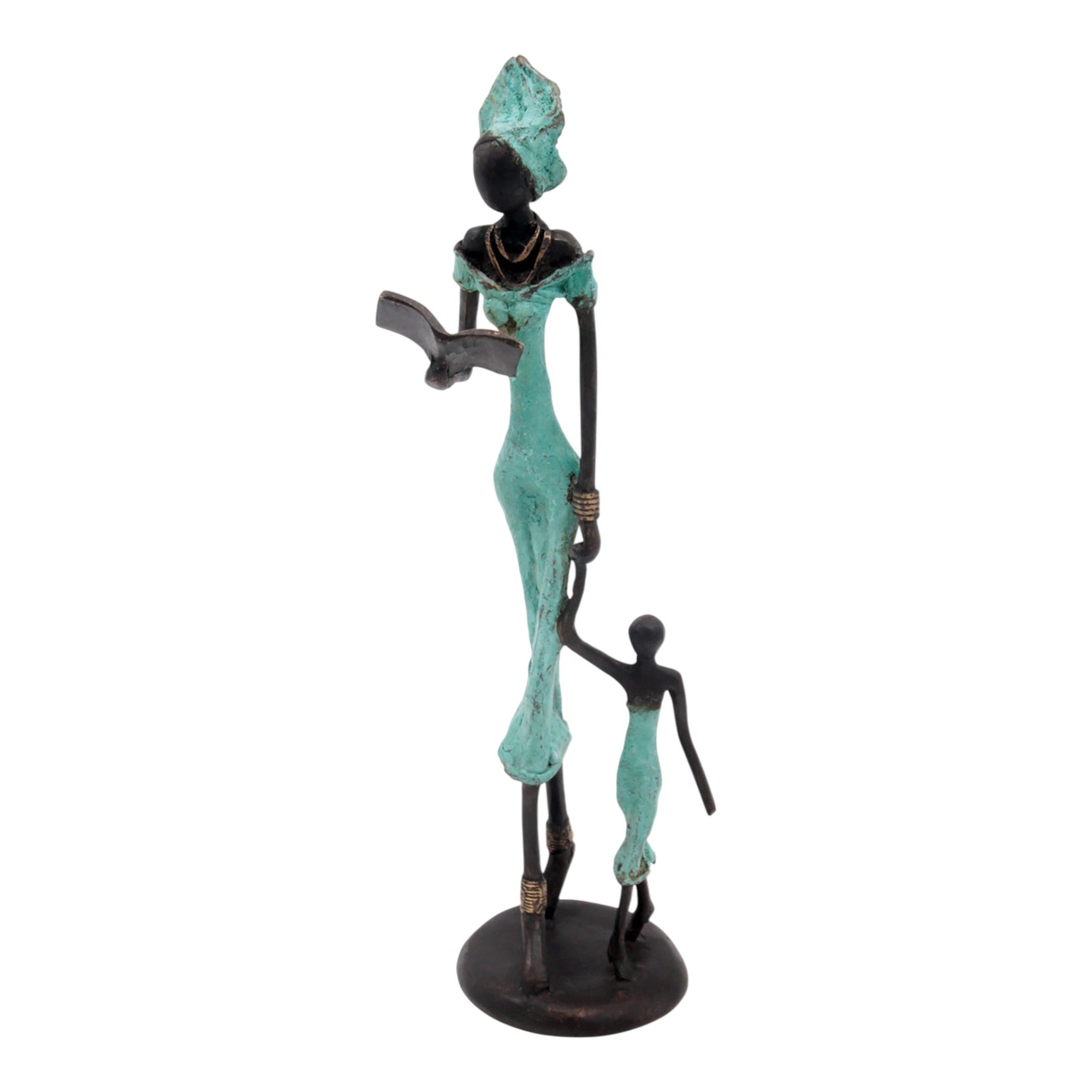 Bronze 35 cm turquoise n°3 
