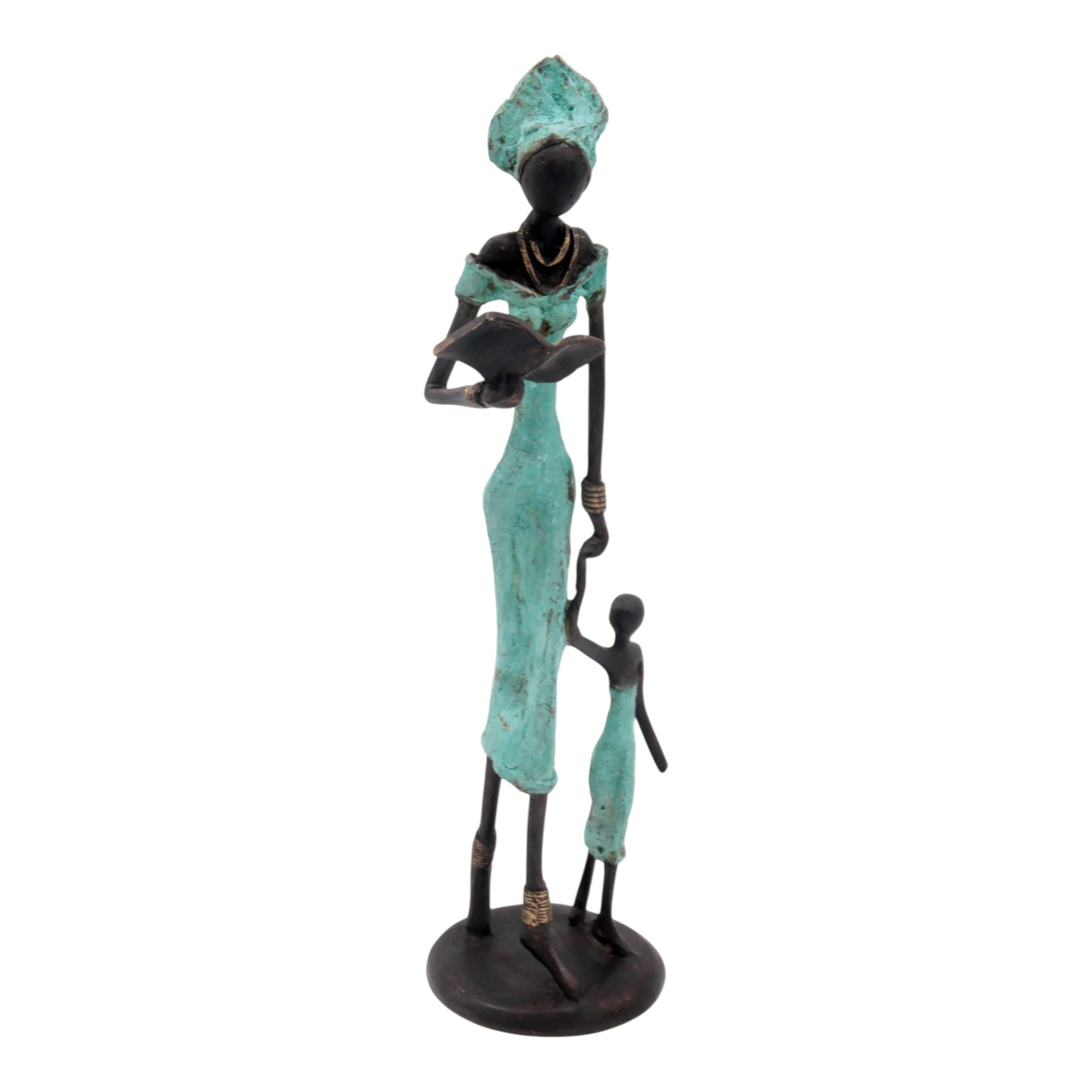 Bronze 35 cm turquoise n°3 