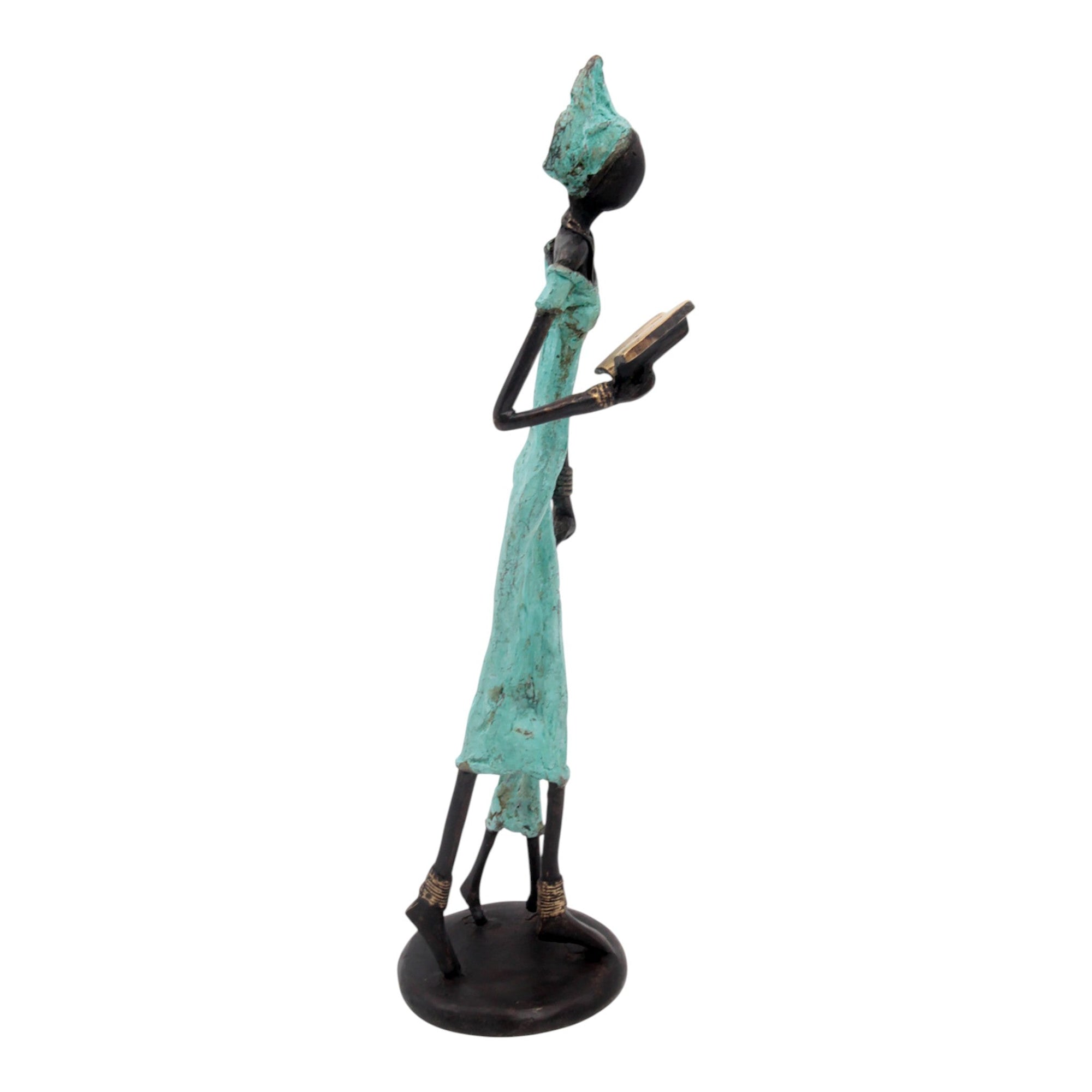 Bronze 35 cm turquoise n°3 