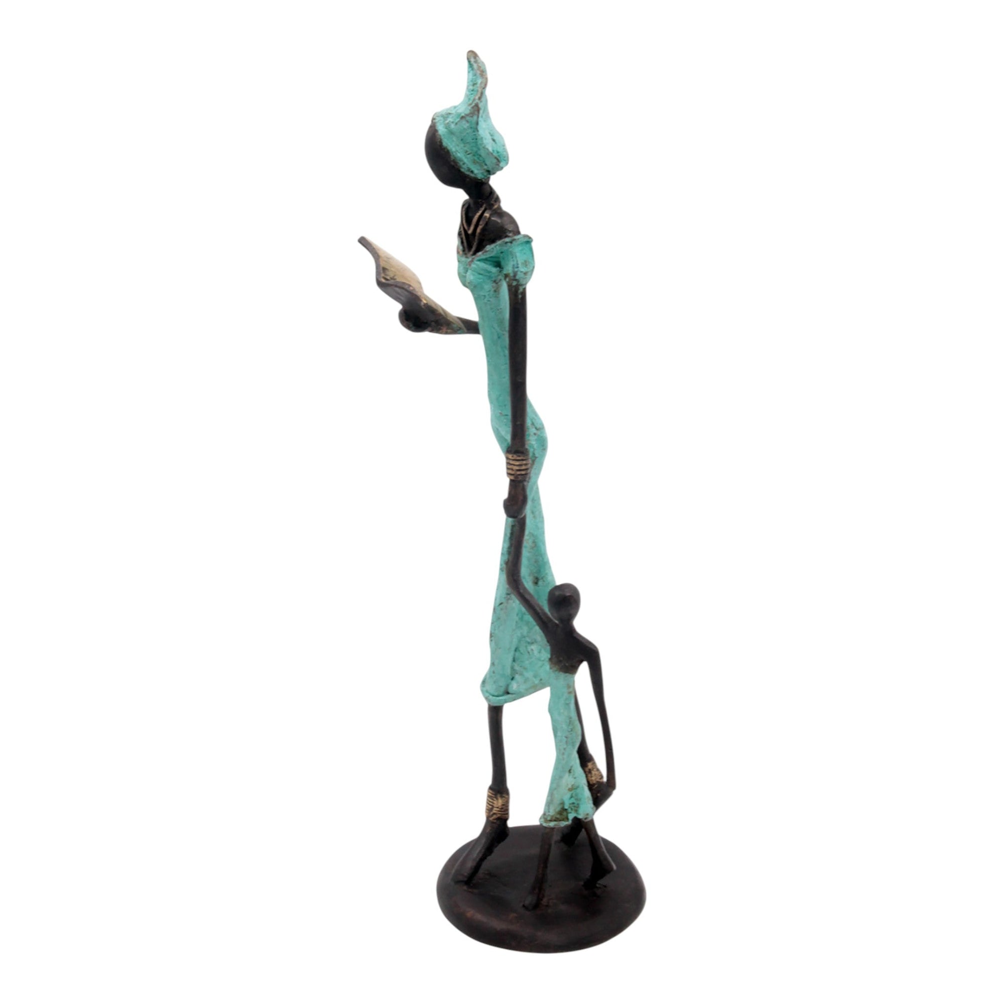Bronze 35 cm turquoise n°3 