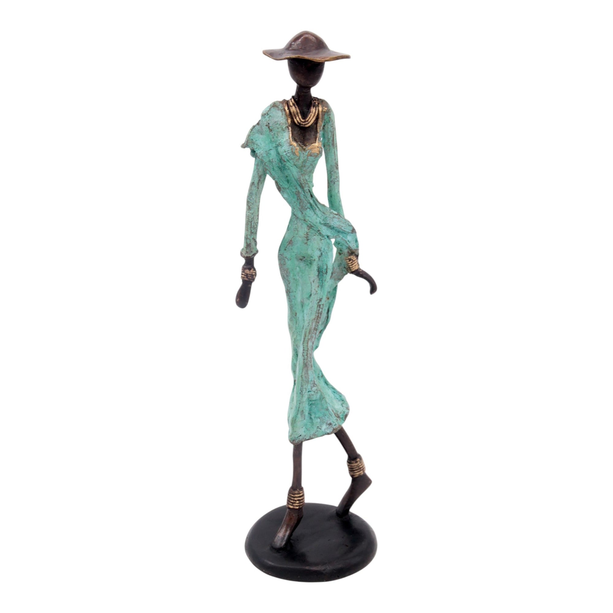 Bronze 35 cm turquoise n°5 