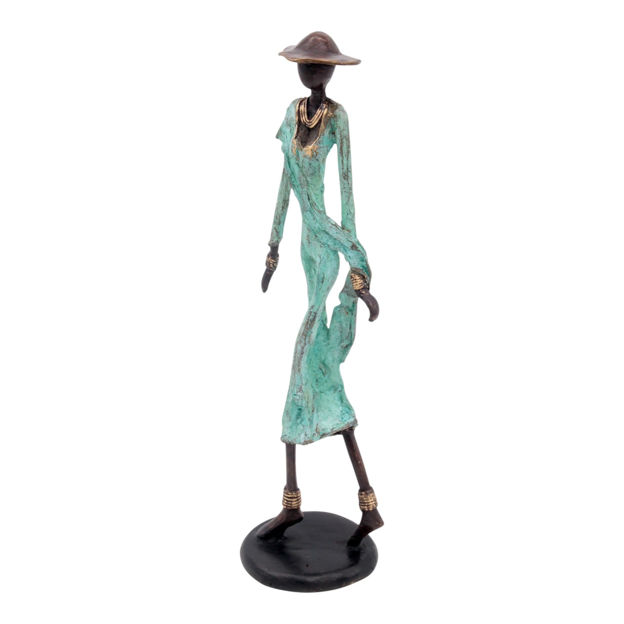 Bronze 35 cm turquoise n°5 