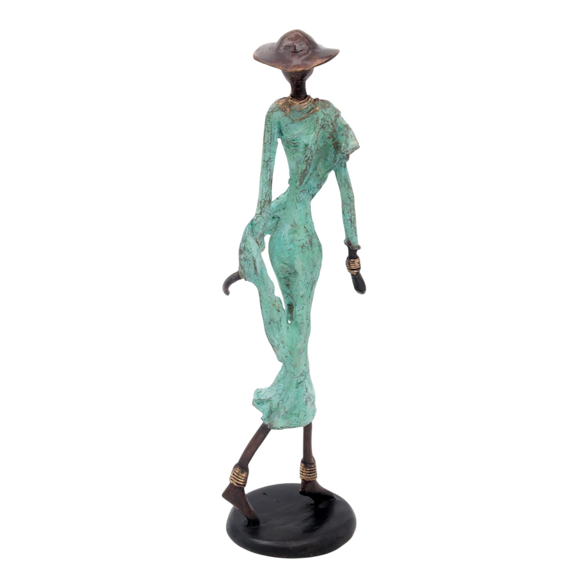 Bronze 35 cm turquoise n°5 