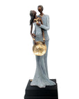 Bronze Issouf couple 55 cm gris n°1 Bronzes d'Afrique