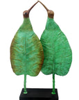 Bronze Feuille Couple oiseaux 