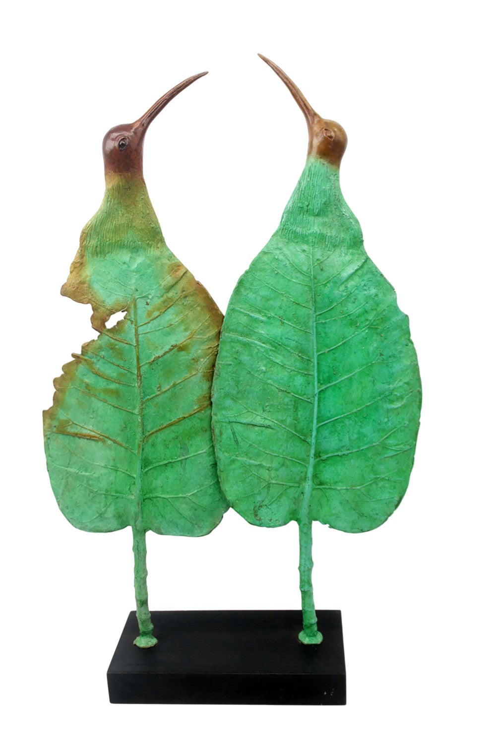 Bronze Feuille Couple oiseaux n°2 