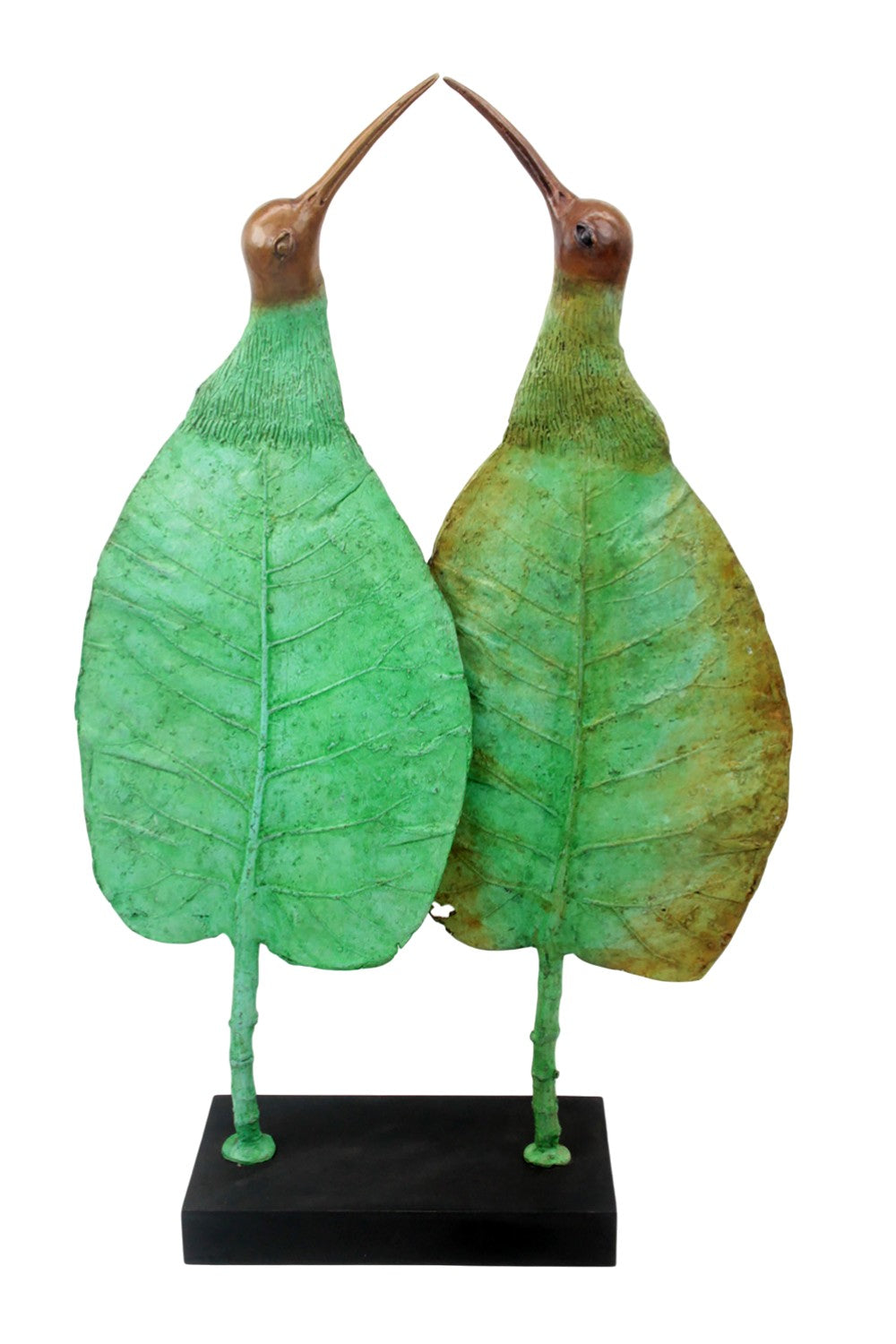 Bronze Feuille Couple oiseaux n°3 