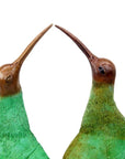 Bronze Feuille Couple oiseaux n°3 