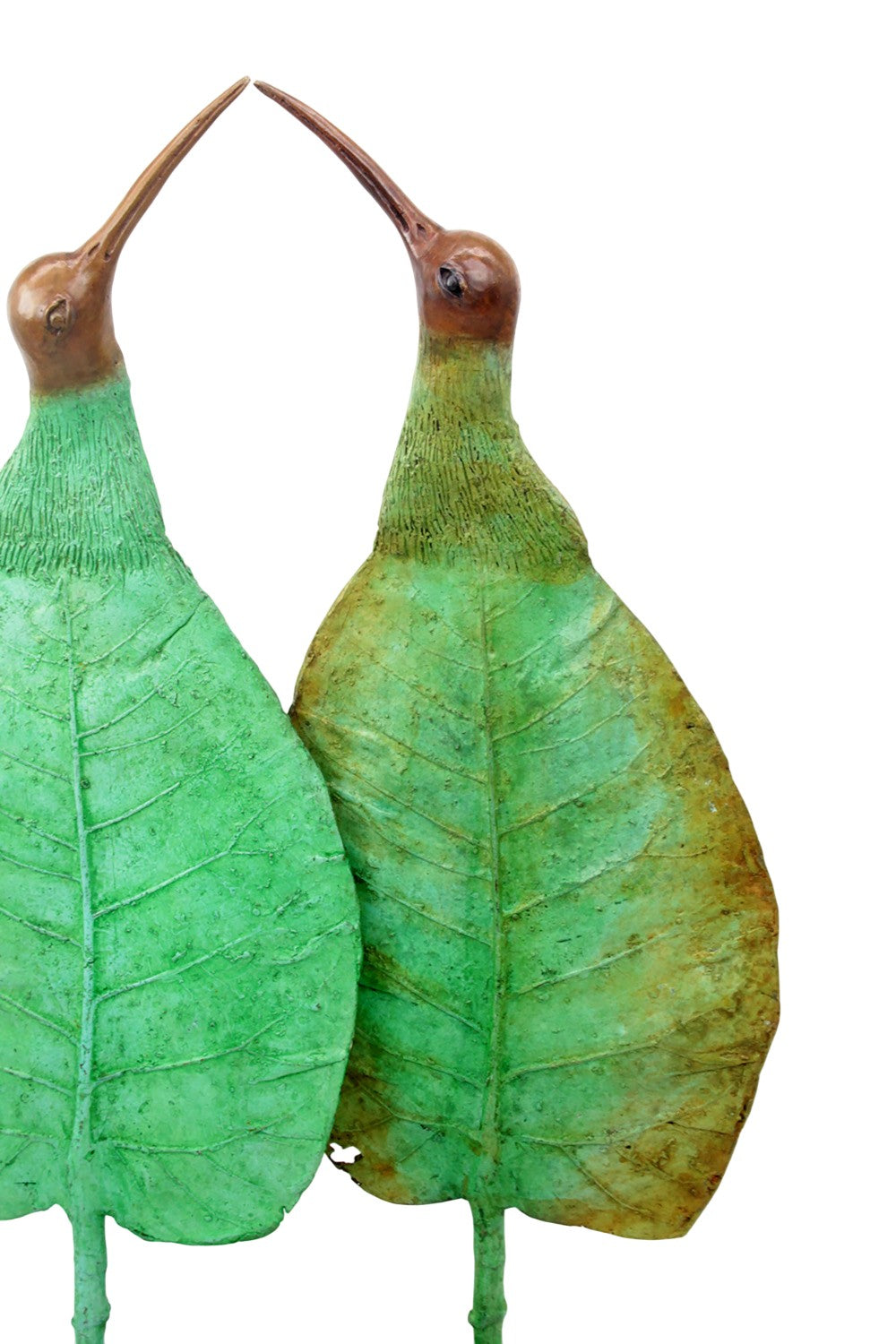 Bronze Feuille Couple oiseaux n°3 