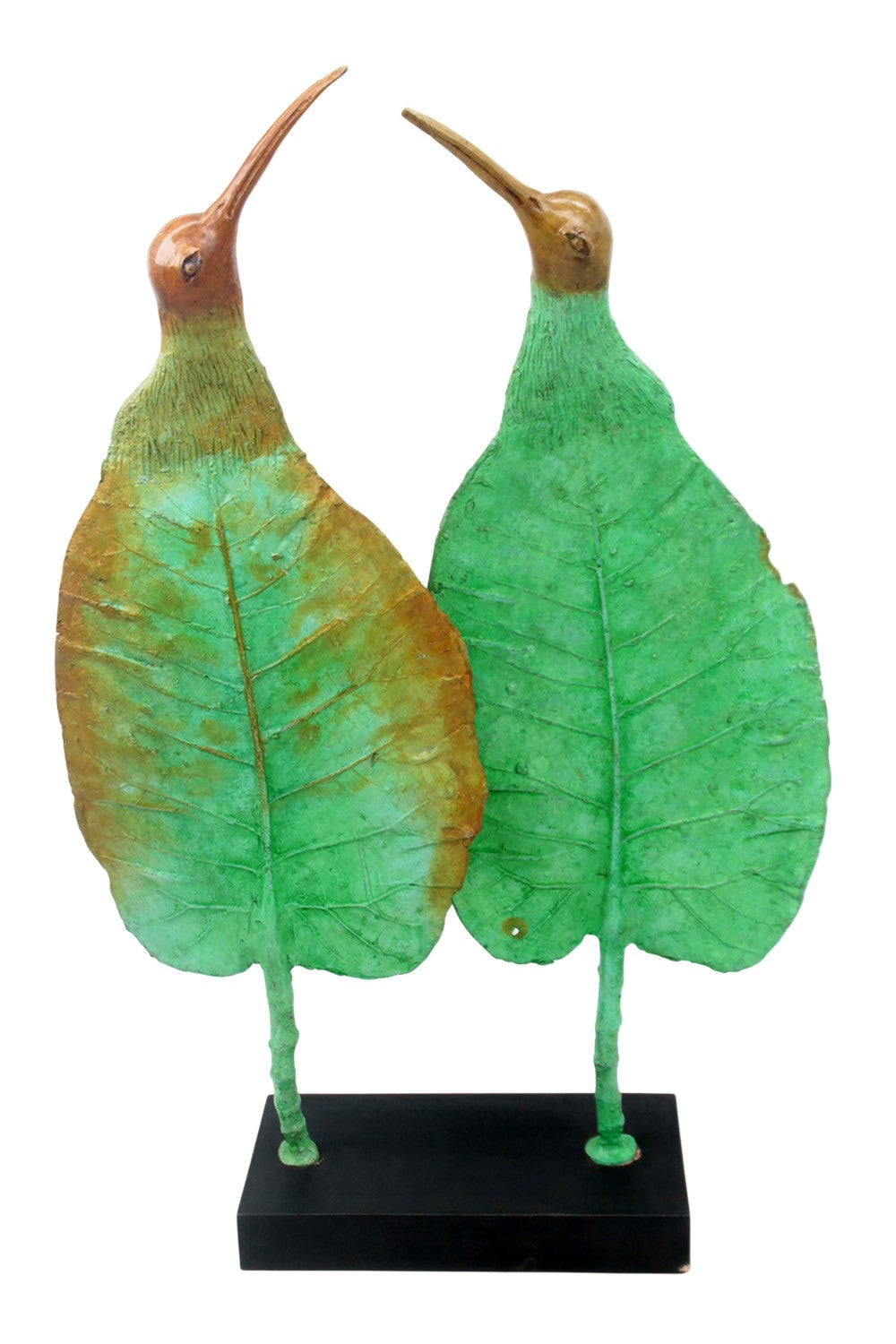 Bronze Feuille Couple oiseaux n°4 