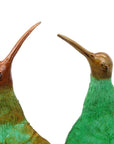 Bronze Feuille Couple oiseaux n°4 