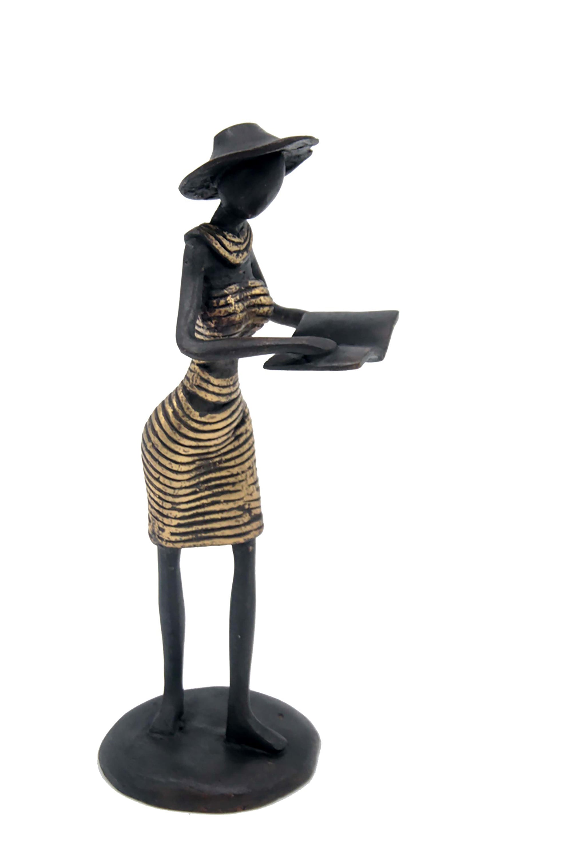 Bronze Ibrahim Dermé 20 cm doré n°1 Bronzes d'Afrique