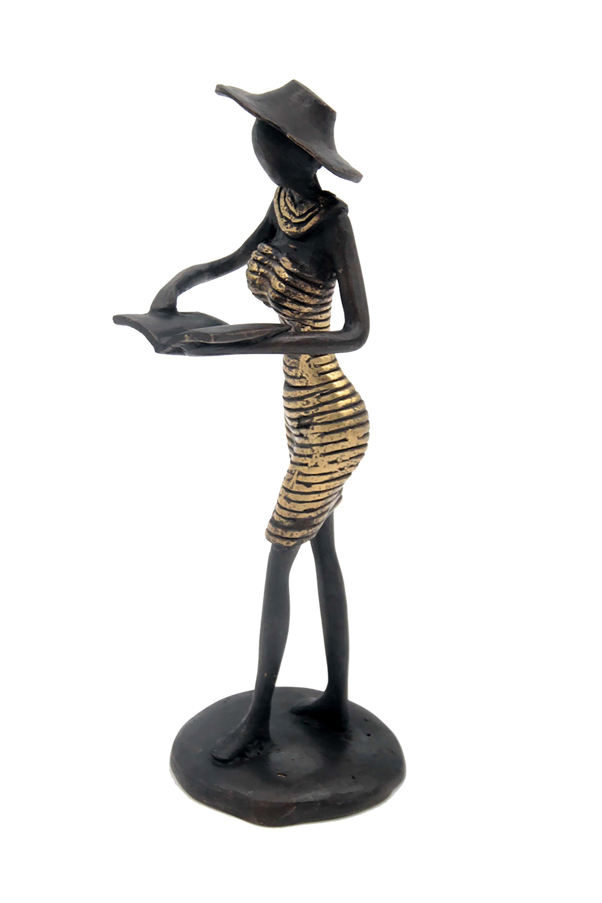 Bronze Ibrahim Dermé 20 cm doré n°1 Bronzes d'Afrique
