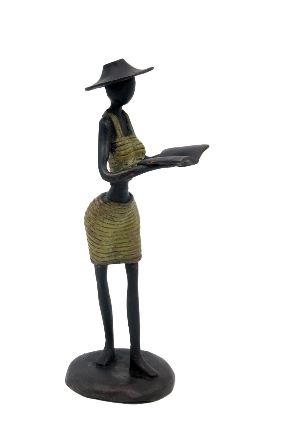 Bronze Ibrahim Dermé 20 cm vert n°1 Bronzes d'Afrique