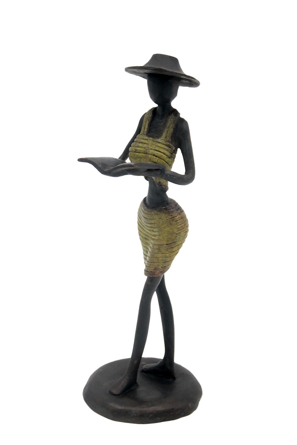Bronze Ibrahim Dermé 20 cm vert n°1 Bronzes d'Afrique