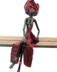 Bronze assis 40 cm rouge n°11 Bronzes d'Afrique