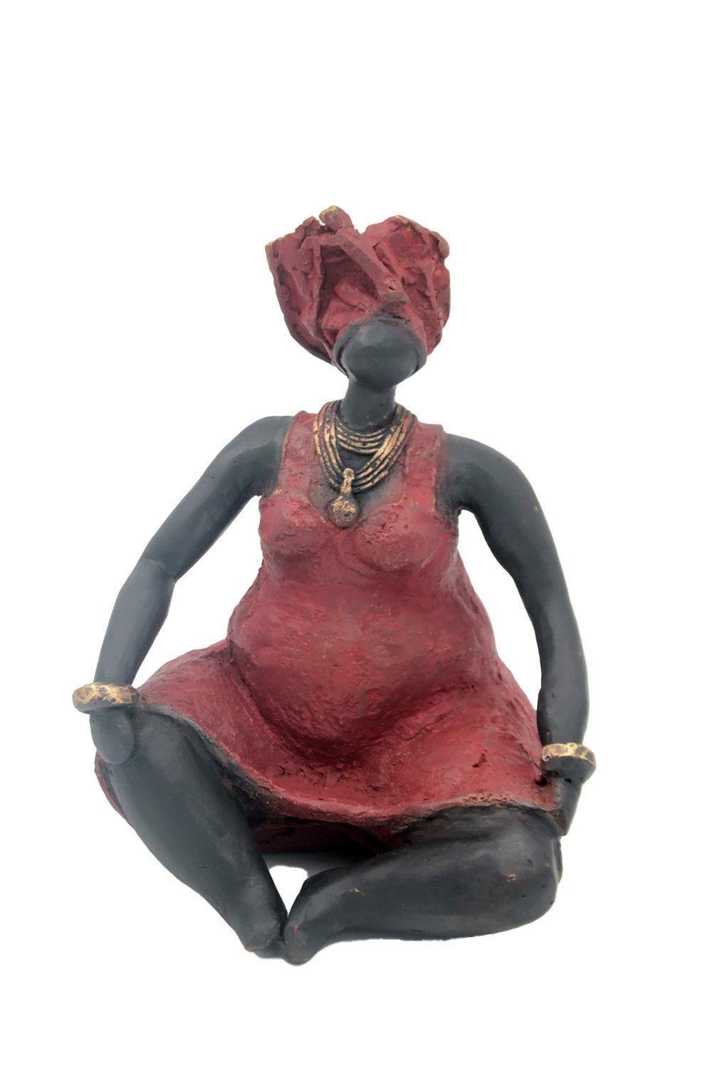 Bronze Big Mama 25 cm rouge n°1 Bronzes d'Afrique