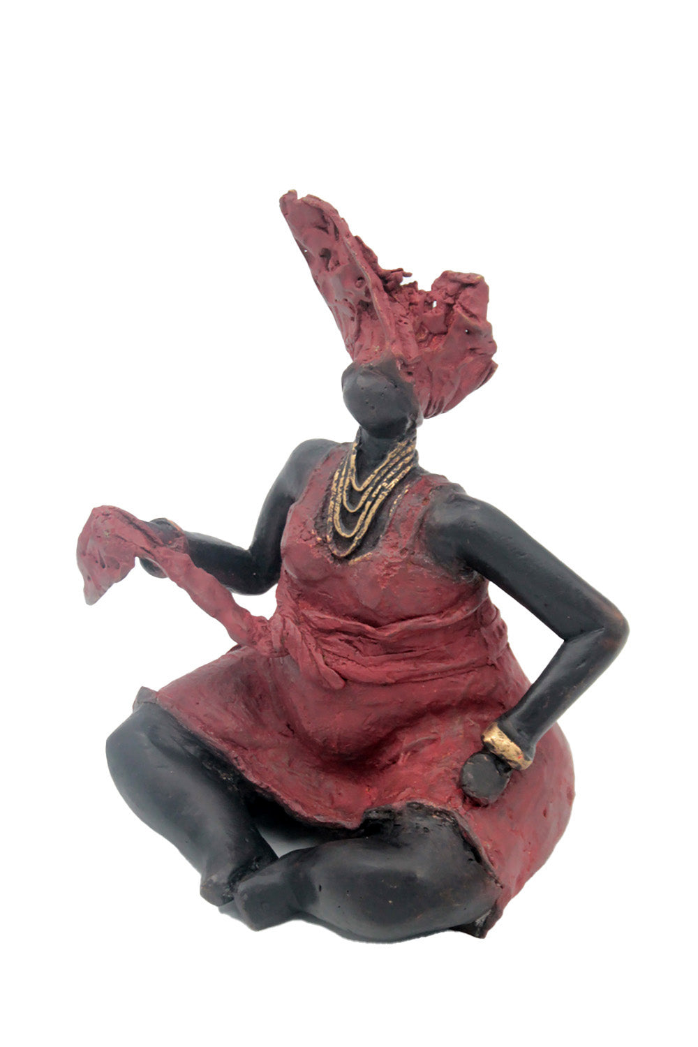 Bronze Big Mama 20 cm rouge n°3 Bronzes d'Afrique
