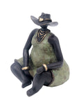 Bronze Big Mama 20 cm vert n°2 Bronzes d'Afrique
