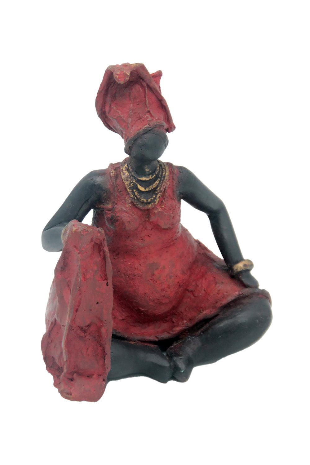 Bronze Big Mama 15 cm rouge n°1 Bronzes d'Afrique