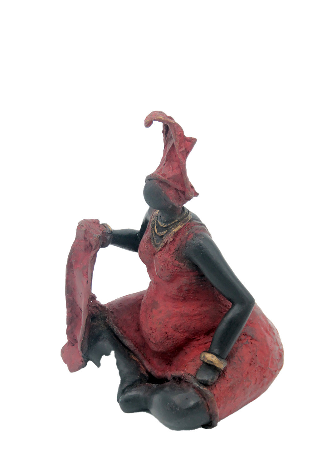 Bronze Big Mama 15 cm rouge n°1 Bronzes d'Afrique