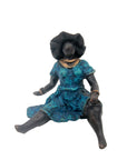 Bronze Big Mama 10 cm bleu n°1 Bronzes d'Afrique