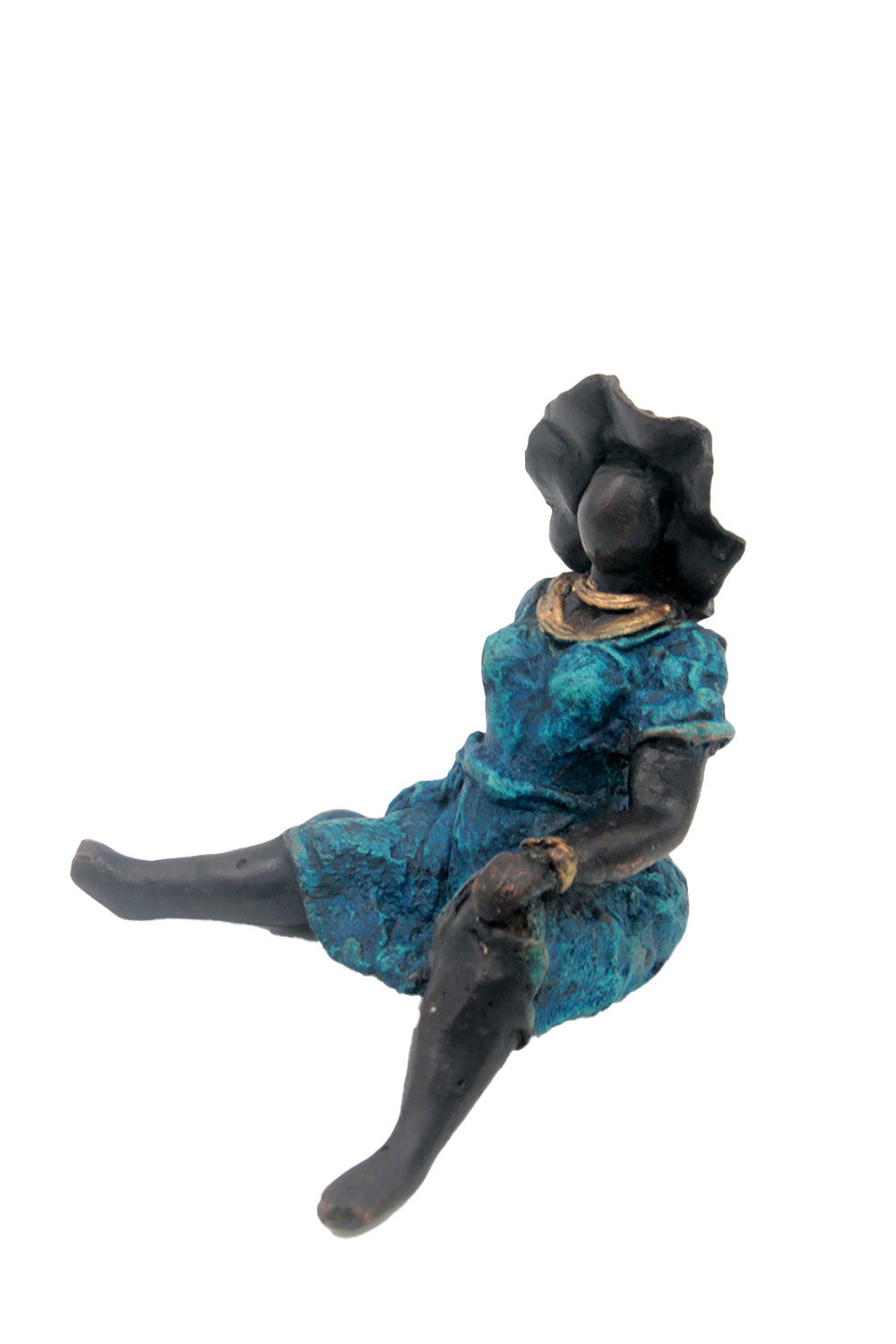 Bronze Big Mama 10 cm bleu n°1 Bronzes d'Afrique