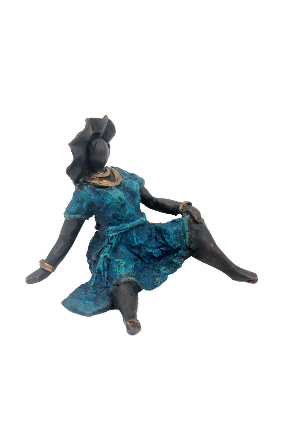 Bronze Big Mama 10 cm bleu n°1 Bronzes d'Afrique