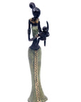 Bronze Mohamadi Dermé 30 cm vert n°7 Bronzes d'Afrique