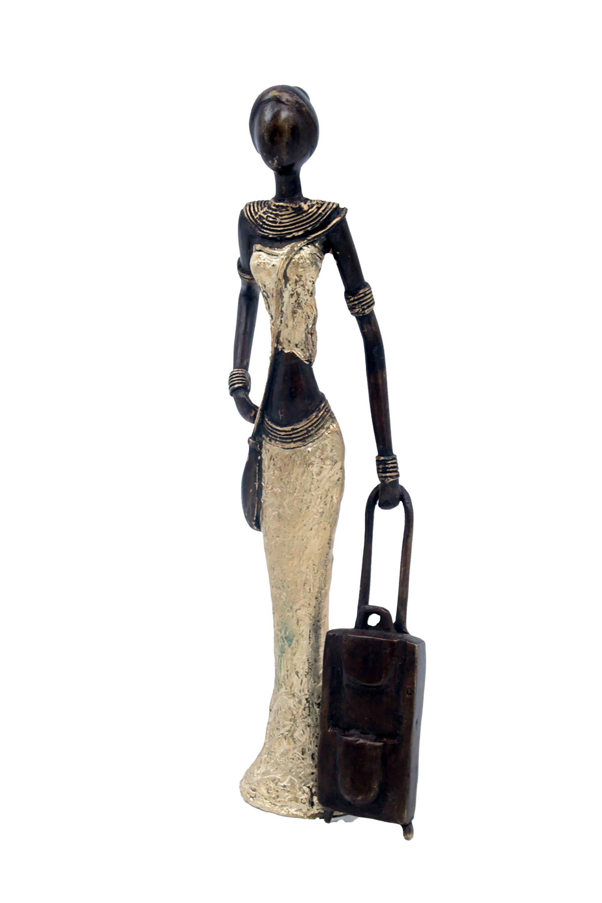 Bronze Mohamadi Dermé 30 cm doré n°3 Bronzes d'Afrique