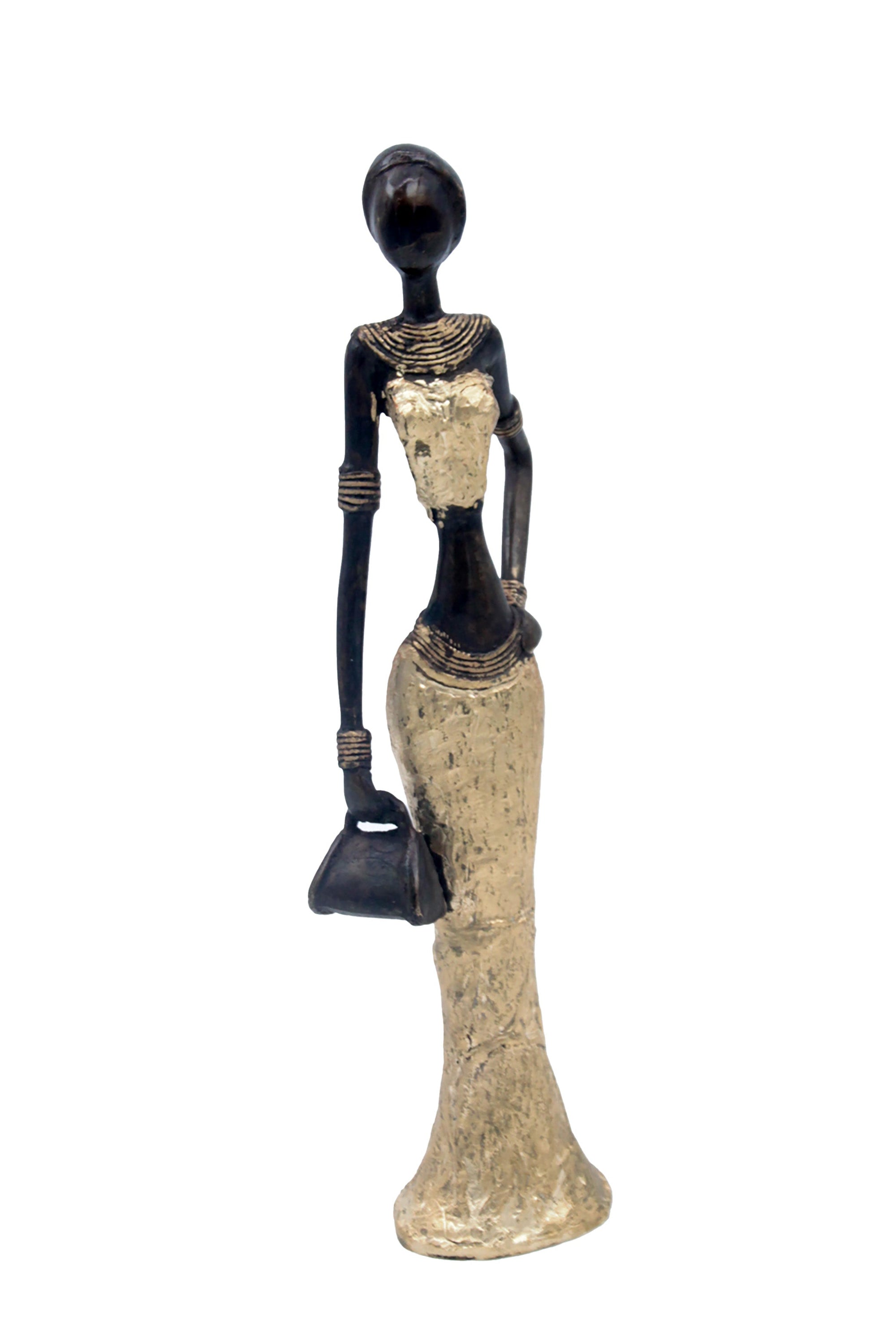 Bronze Mohamadi Dermé 30 cm doré n°5 Bronzes d'Afrique