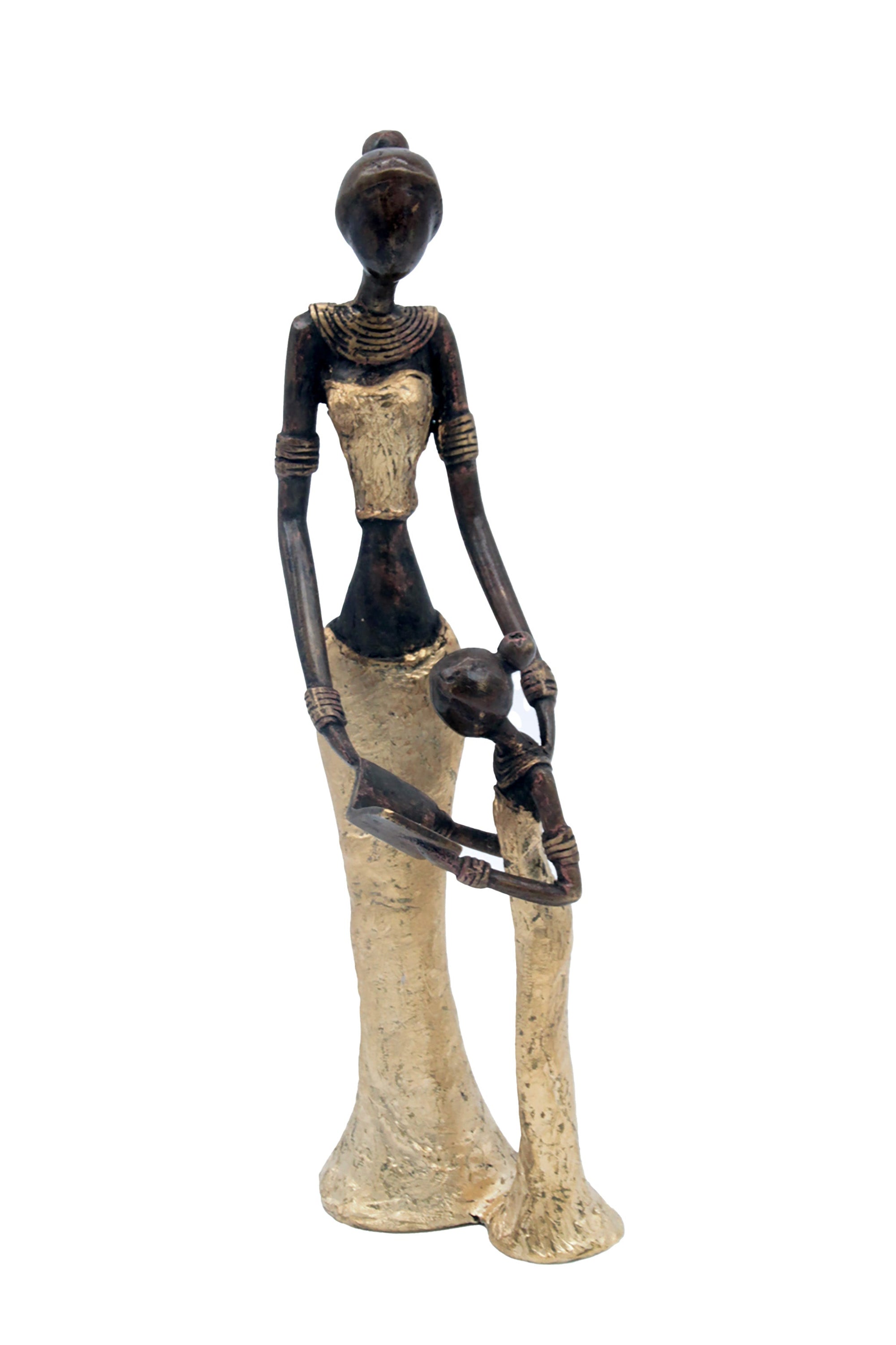 Bronze Mohamadi Dermé 30 cm doré n°6 Bronzes d'Afrique